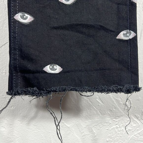 👁️👁️ NUDIE JEANS CO. Black Denim “EYE” Graphic Jeans - RARE - Sz 32 - *READ* - Picture 5 of 14